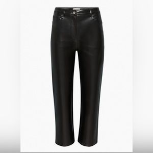 NWT Aritzia Wilfred Melina Cropped Vegan Leather Pants - Size 8